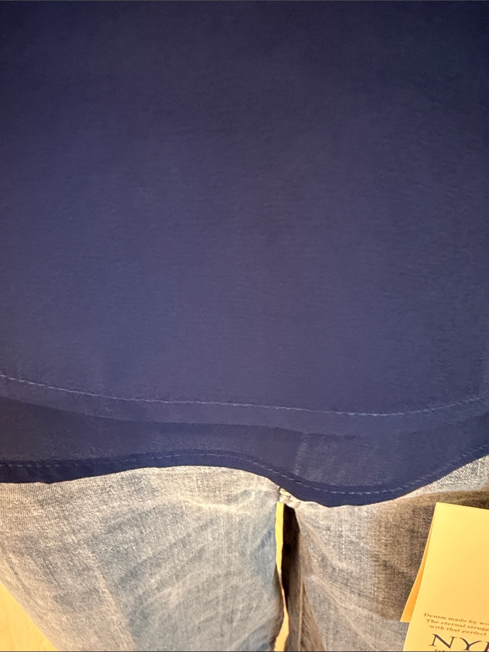Colleen Lopez Navy Ruffle Front Blouse - Picture 8 of 12